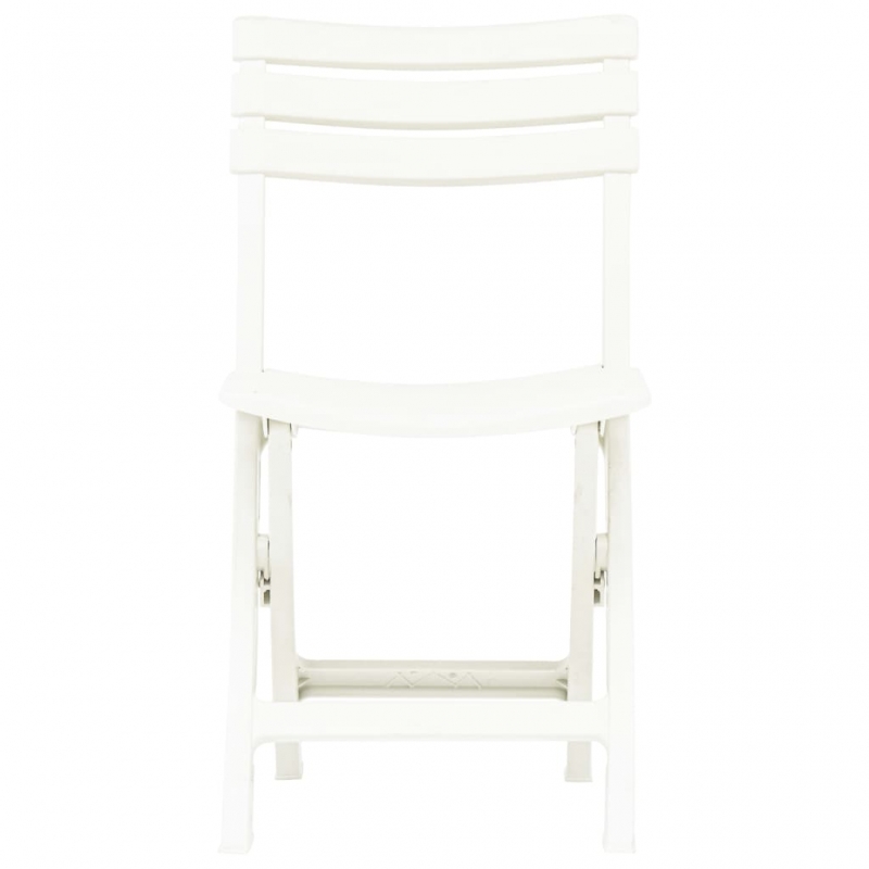 Klappbare Gartenstühle 2 Stk. Kunststoff Weiß