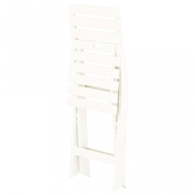 Klappbare Gartenstühle 2 Stk. Kunststoff Weiß