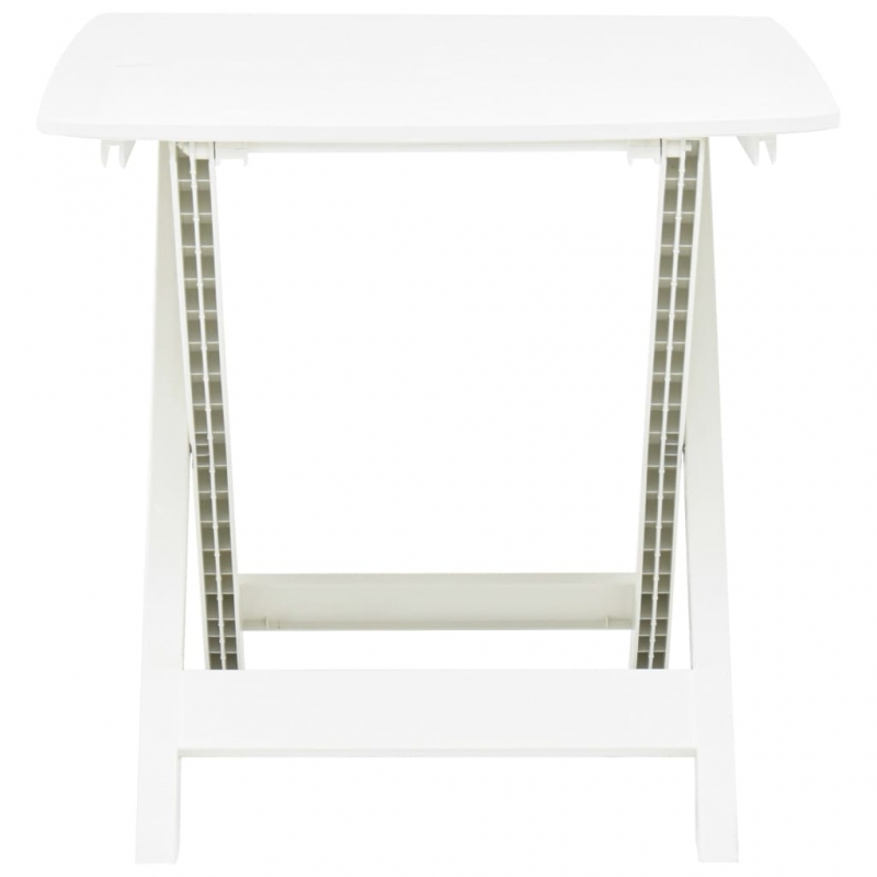 Gartentisch Klappbar Weiß 79 x 72 x 70 cm Kunststoff