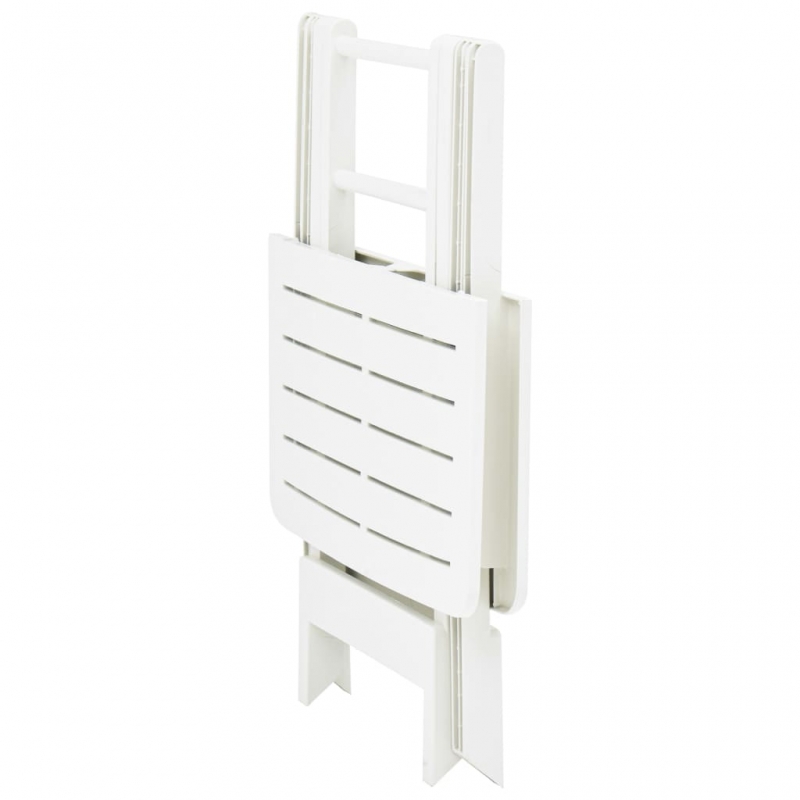 Gartentisch Klappbar Weiß 79 x 72 x 70 cm Kunststoff