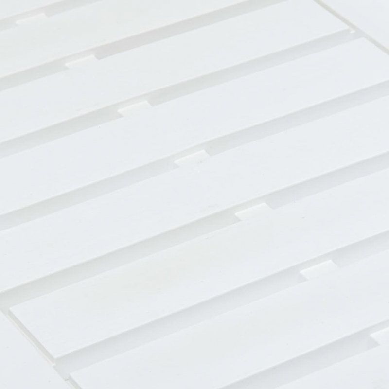 Gartentisch Weiß 78x55x38 cm Kunststoff