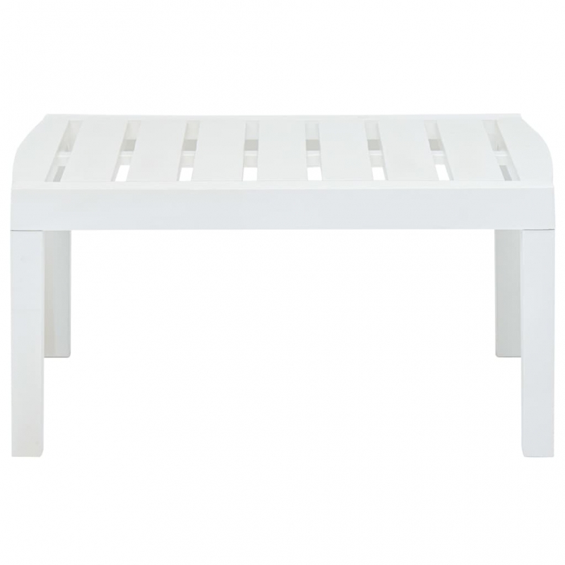 Gartentisch Weiß 78x55x38 cm Kunststoff