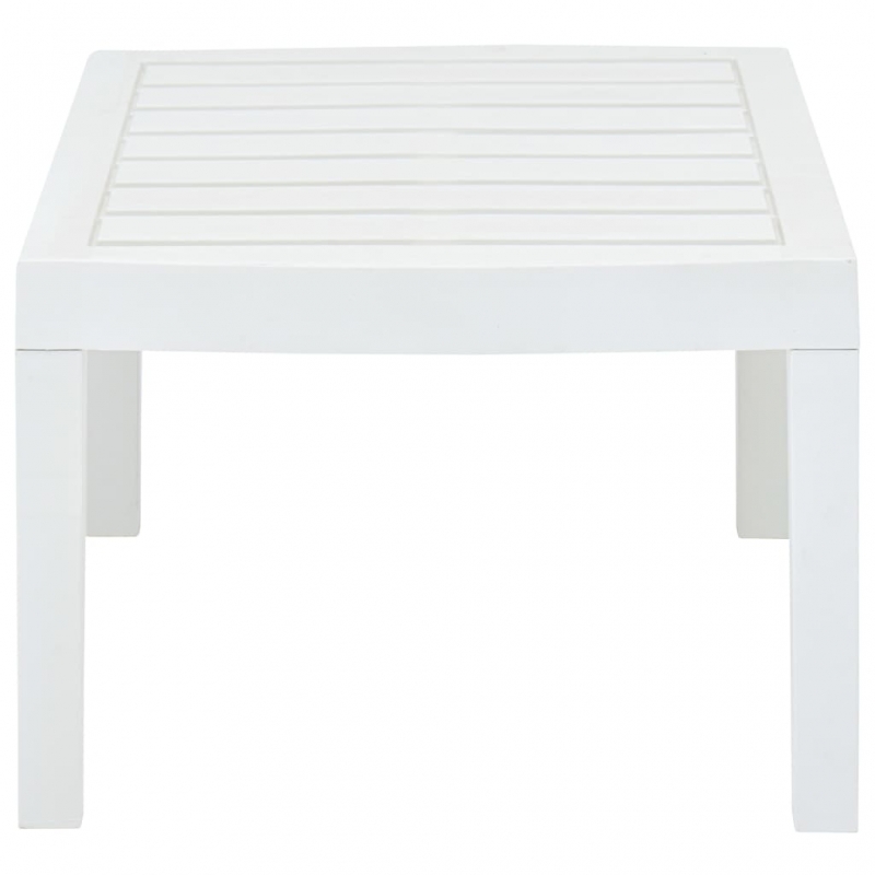 Gartentisch Weiß 78x55x38 cm Kunststoff