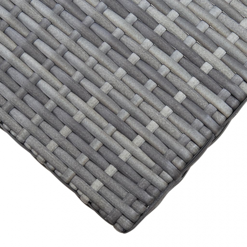 Klapphocker Poly Rattan Grau