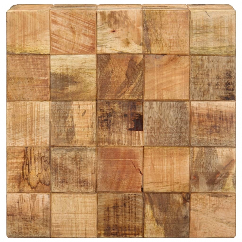 Couchtische 2 Stk. in Block-Design Raues Mango-Massivholz