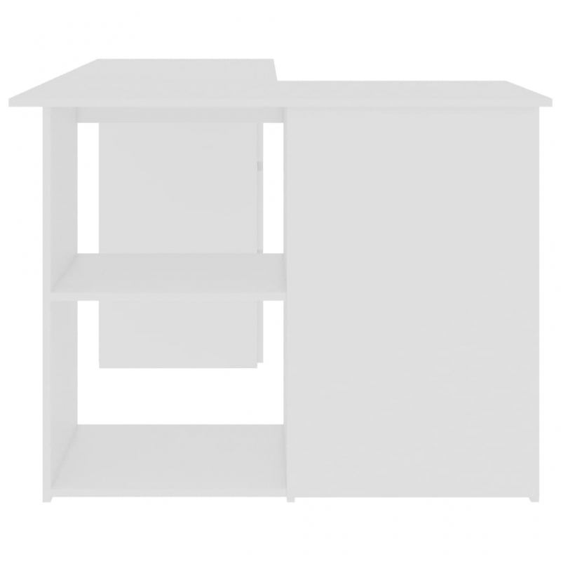 Eckschreibtisch Weiß 145x100x76 cm Holzwerkstoff