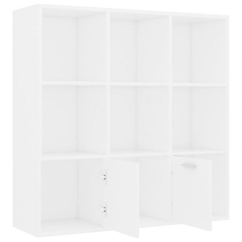 Bücherregal Weiß 98x30x98 cm Holzwerkstoff