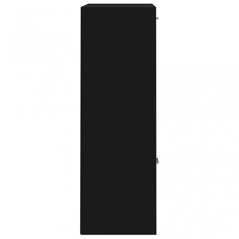 Lagerschrank Schwarz 60x29,5x90 cm Holzwerkstoff