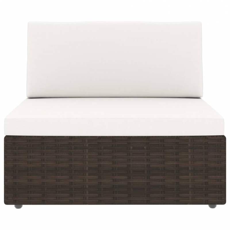 2-tlg. Garten-Lounge-Set Poly Rattan Braun