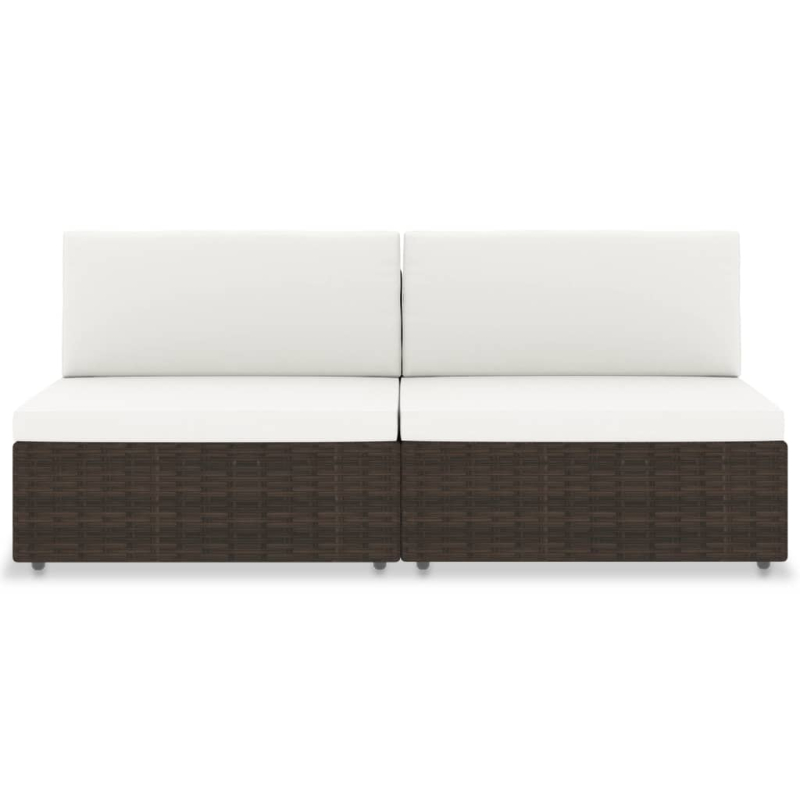 Modulares 2-Sitzer-Sofa Poly Rattan Braun