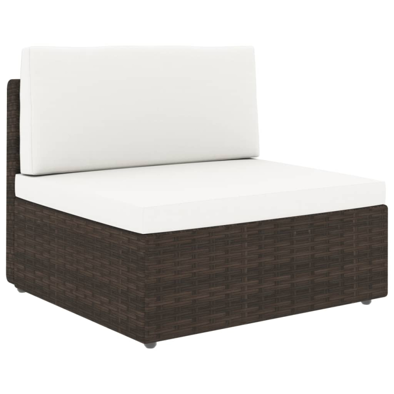 Modulares 2-Sitzer-Sofa Poly Rattan Braun