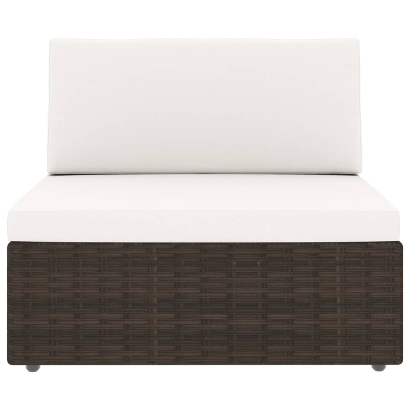 Modulares 2-Sitzer-Sofa Poly Rattan Braun