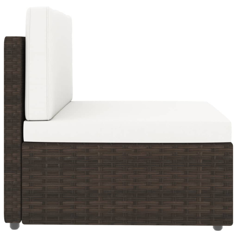 Modulares 2-Sitzer-Sofa Poly Rattan Braun