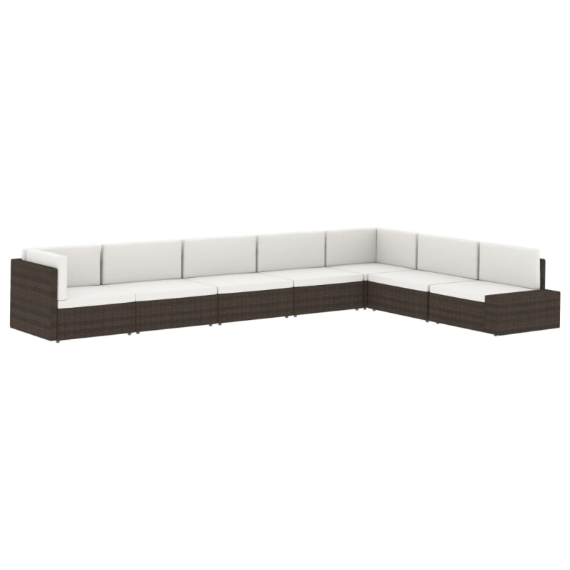 Modulares 2-Sitzer-Sofa Poly Rattan Braun