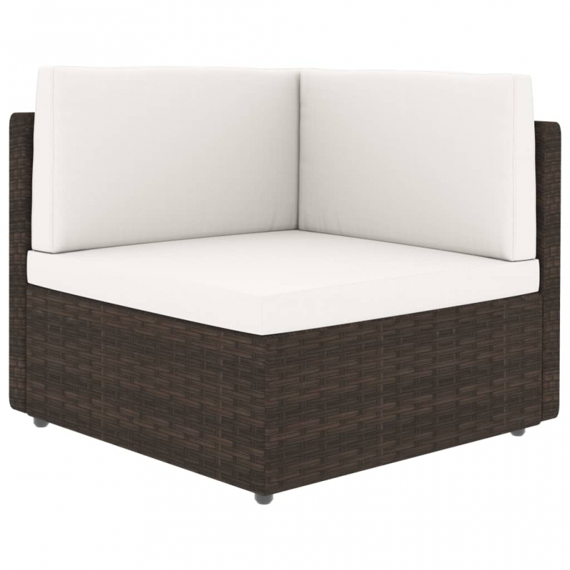 Modulares 2-Sitzer-Sofa Poly Rattan Braun