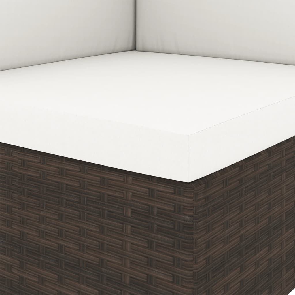 Modulares 2-Sitzer-Sofa Poly Rattan Braun