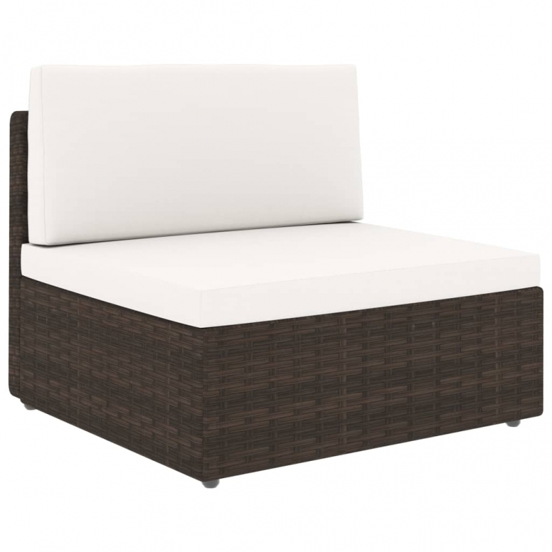 Modulares 2-Sitzer-Sofa Poly Rattan Braun