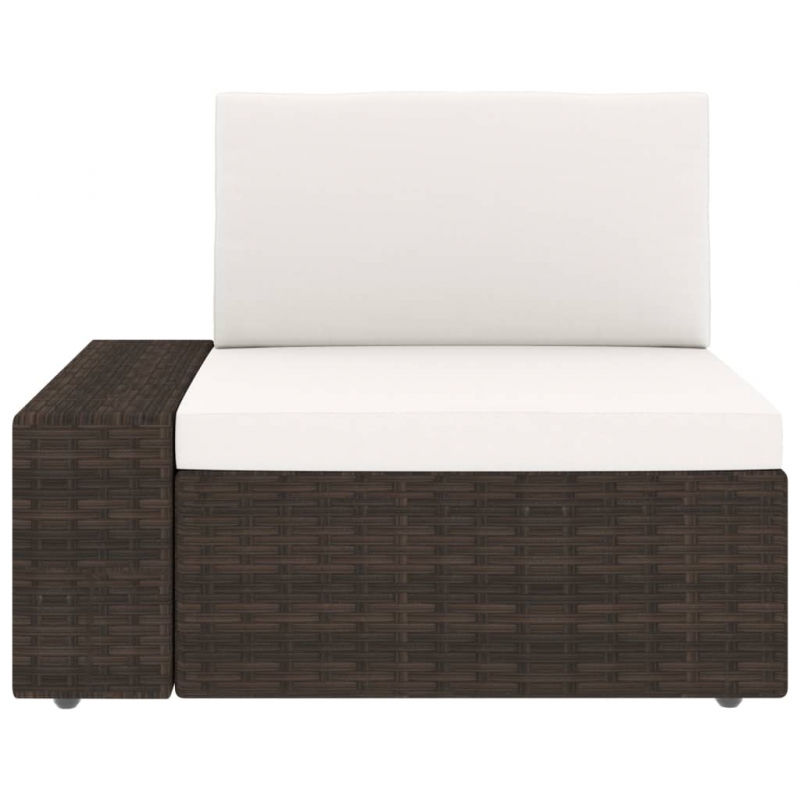 Modulares 2-Sitzer-Sofa Poly Rattan Braun
