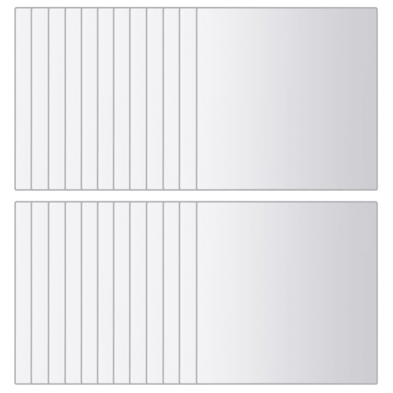 48-tlg. Spiegelfliesen-Set Quadratisch Glas