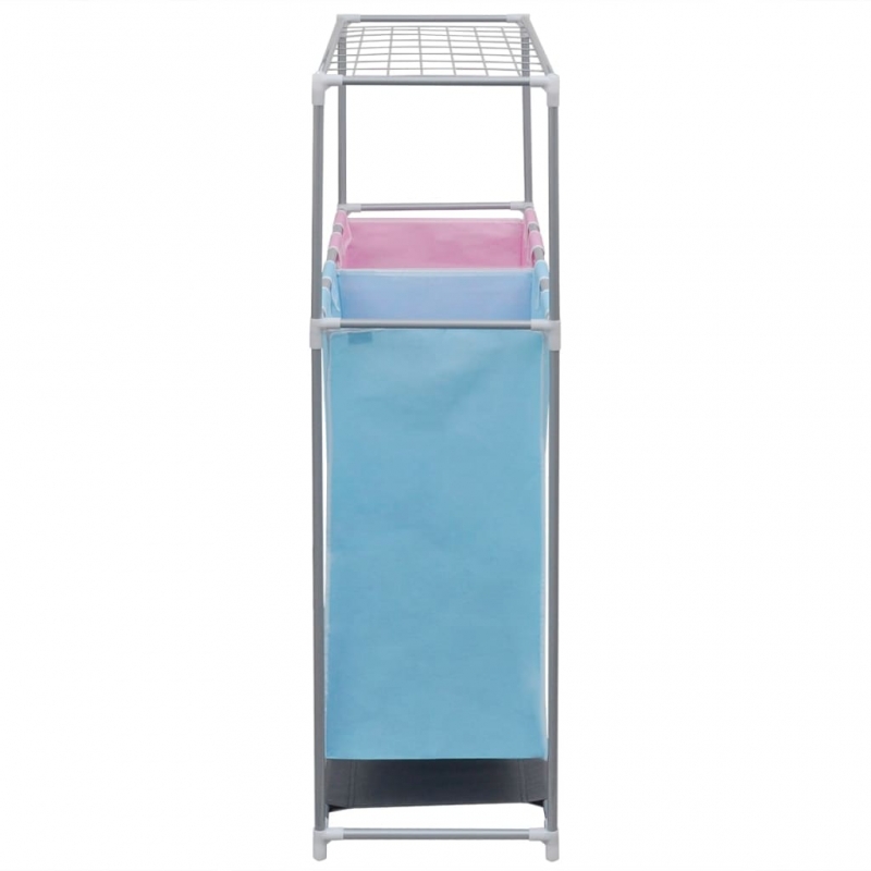 2-Kammer-Wäschekorb 2 Stk. mit Trockengestell