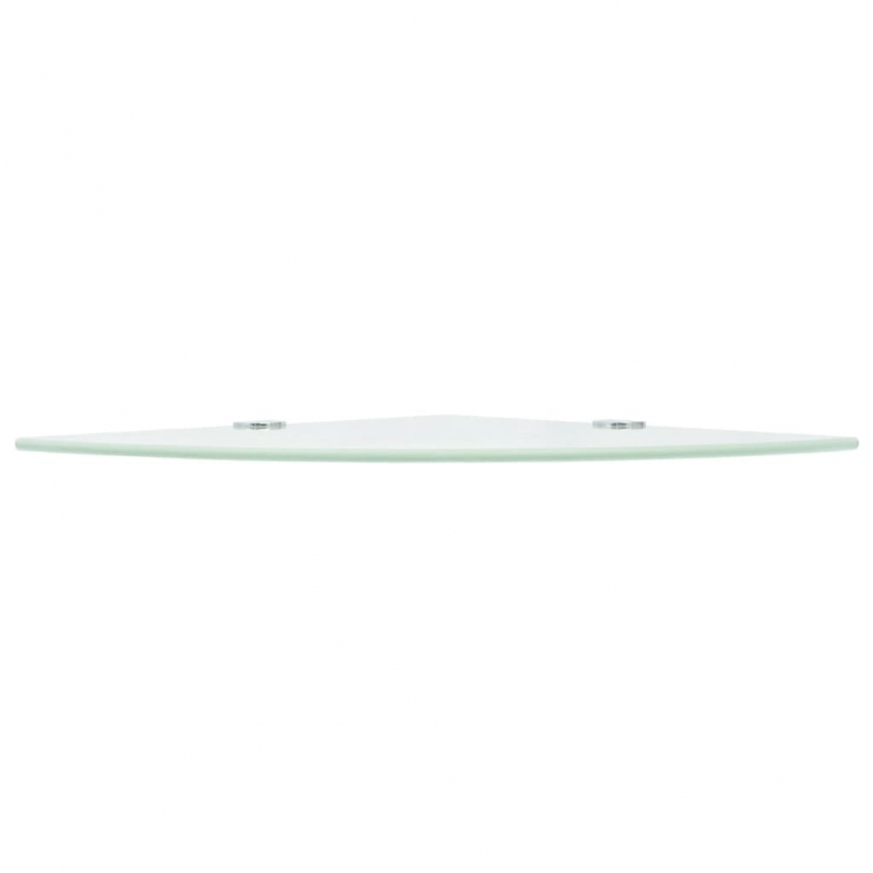 Eckregale 2 Stk. mit Verchromten Halterungen Glas Weiß 25x25 cm