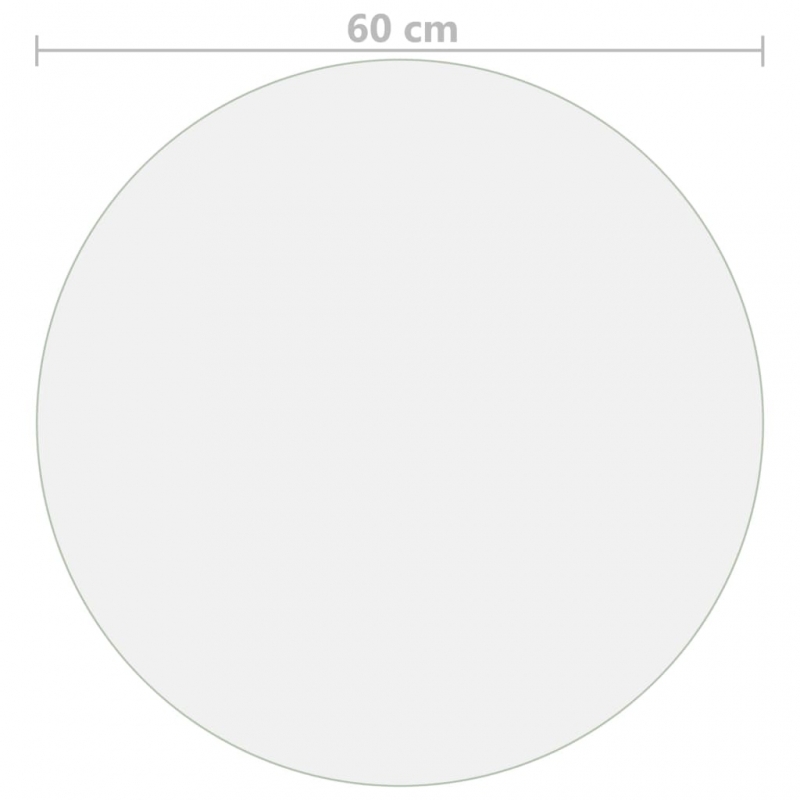 Tischfolie Matt Ø 60 cm 2 mm PVC