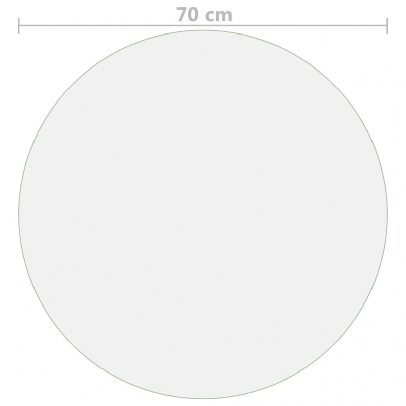Tischfolie Matt Ø 70 cm 2 mm PVC