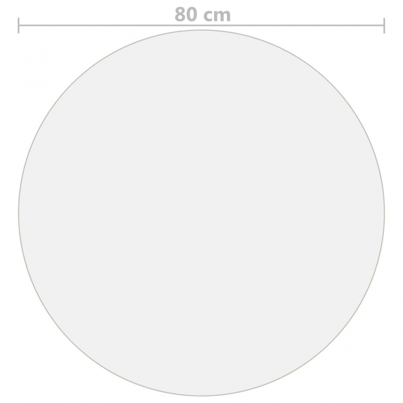 Tischfolie Matt Ø 80 cm 2 mm PVC