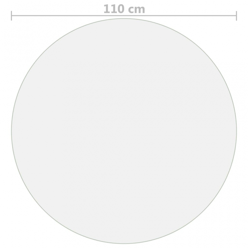 Tischfolie Matt Ø 110 cm 2 mm PVC