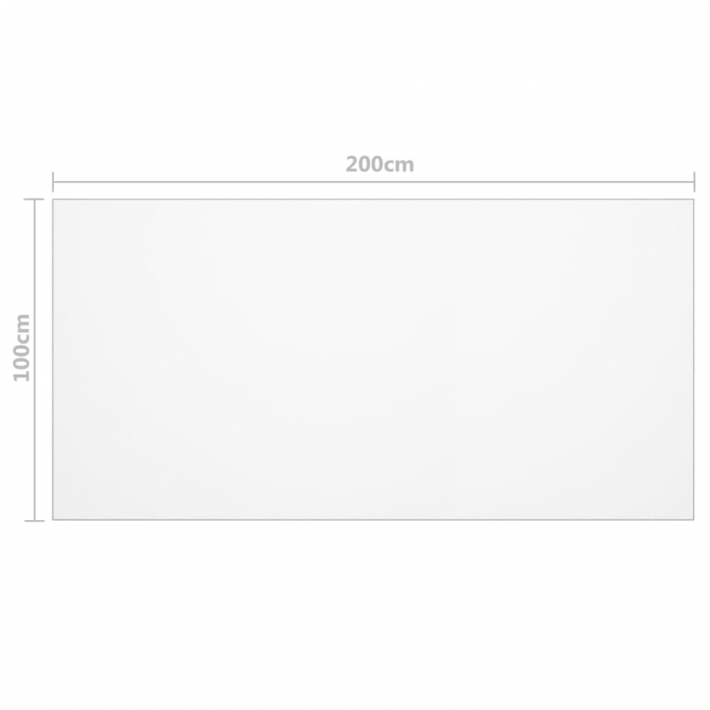 Tischfolie Transparent 200x100 cm 2 mm PVC