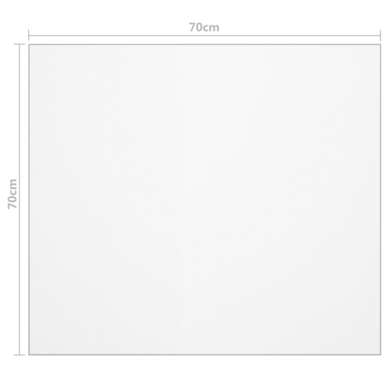 Tischfolie Transparent 70x70 cm 2 mm PVC