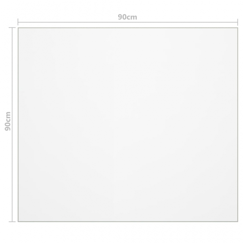 Tischfolie Transparent 90x90 cm 2 mm PVC
