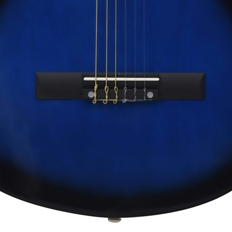Klassikgitarre für Anfänger Blau 4/4 39 Lindenholz