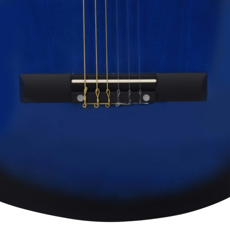 8-tlg. Klassikgitarren-Set für Anfänger Blau 3/4 36