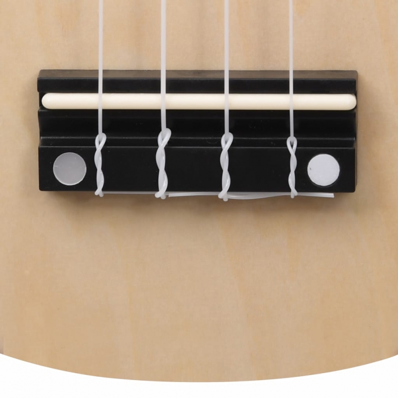 Sopran Ukulele Set für Kinder mit Tasche Dunkles Holz 21