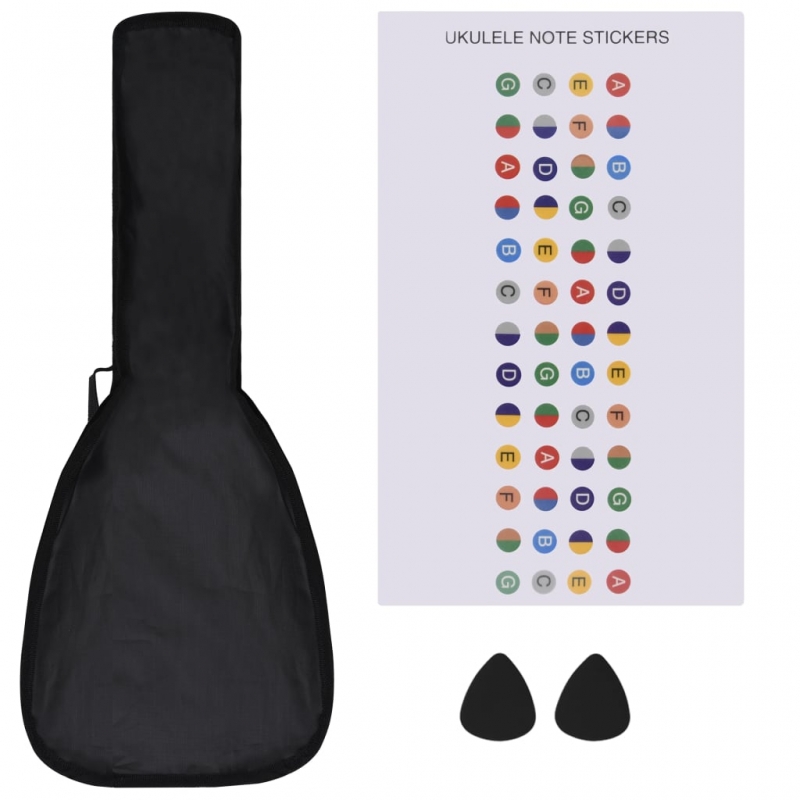 Sopran-Ukulele-Set mit Tasche für Kinder Rosa 21