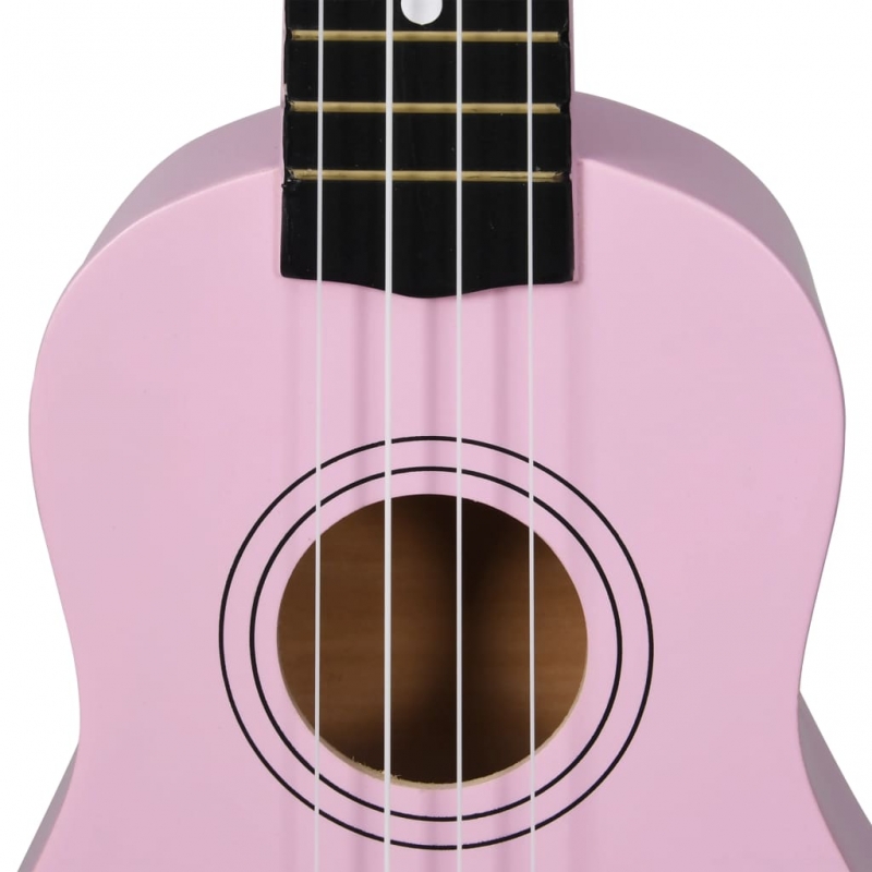 Sopran-Ukulele-Set mit Tasche für Kinder Rosa 21