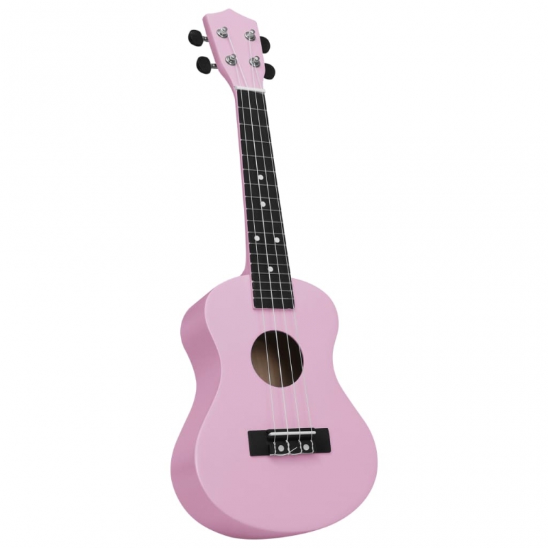 Sopran-Ukulele-Set mit Tasche für Kinder Rosa 23