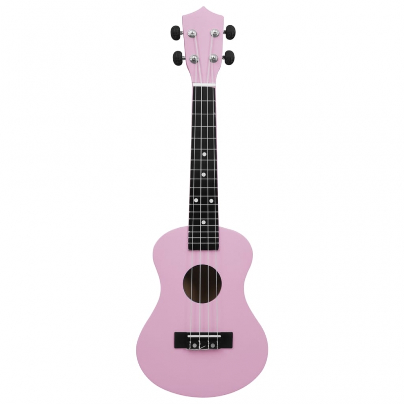 Sopran-Ukulele-Set mit Tasche für Kinder Rosa 23