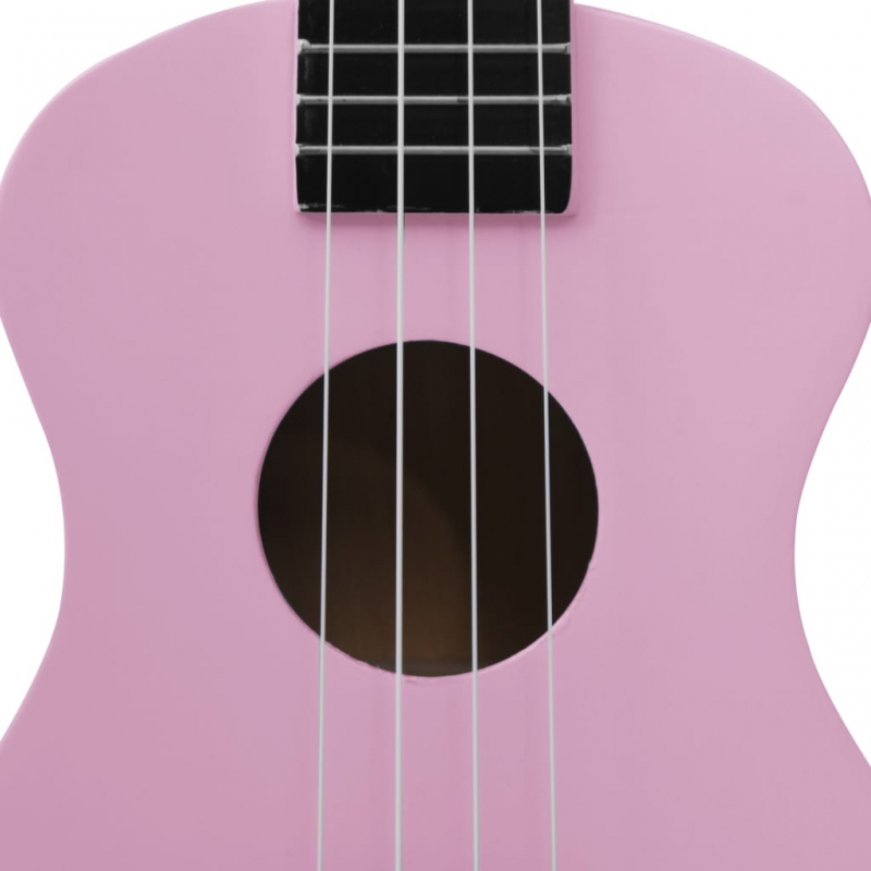 Sopran-Ukulele-Set mit Tasche für Kinder Rosa 23