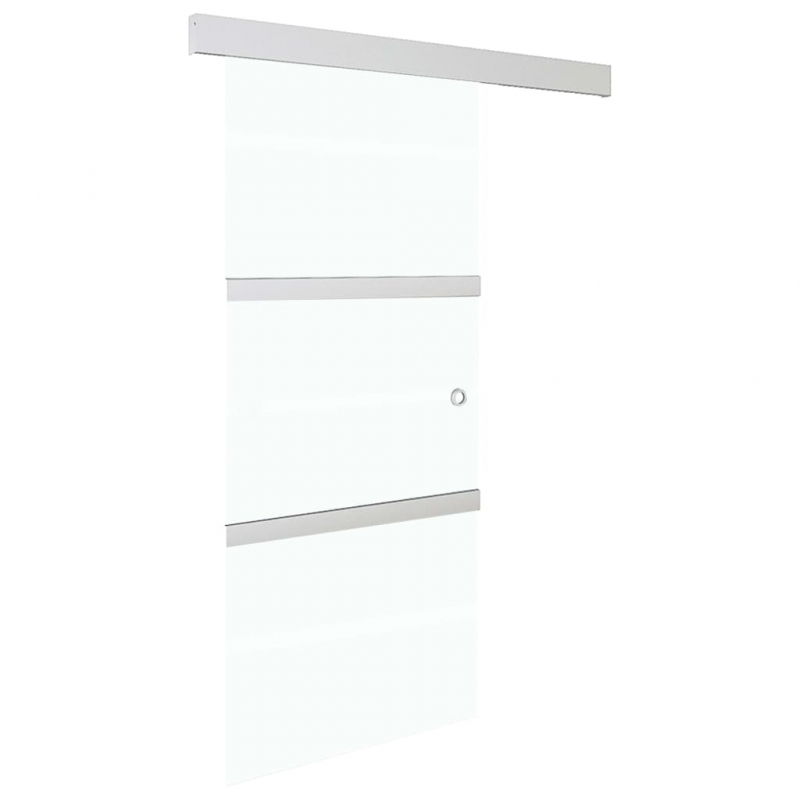 Schiebetür mit weichen Stoppern ESG Glas und Aluminium 76x205 cm