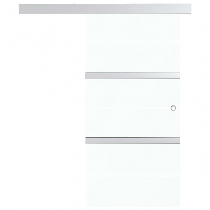 Schiebetür mit Softclose ESG-Glas und Aluminium 76x205 cm