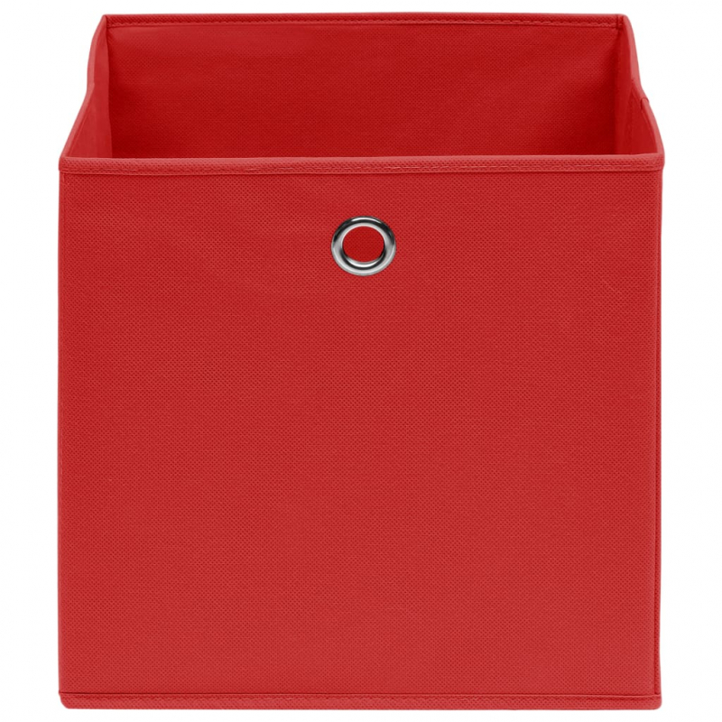 Aufbewahrungsboxen 10 Stk. Rot 32x32x32 cm Stoff
