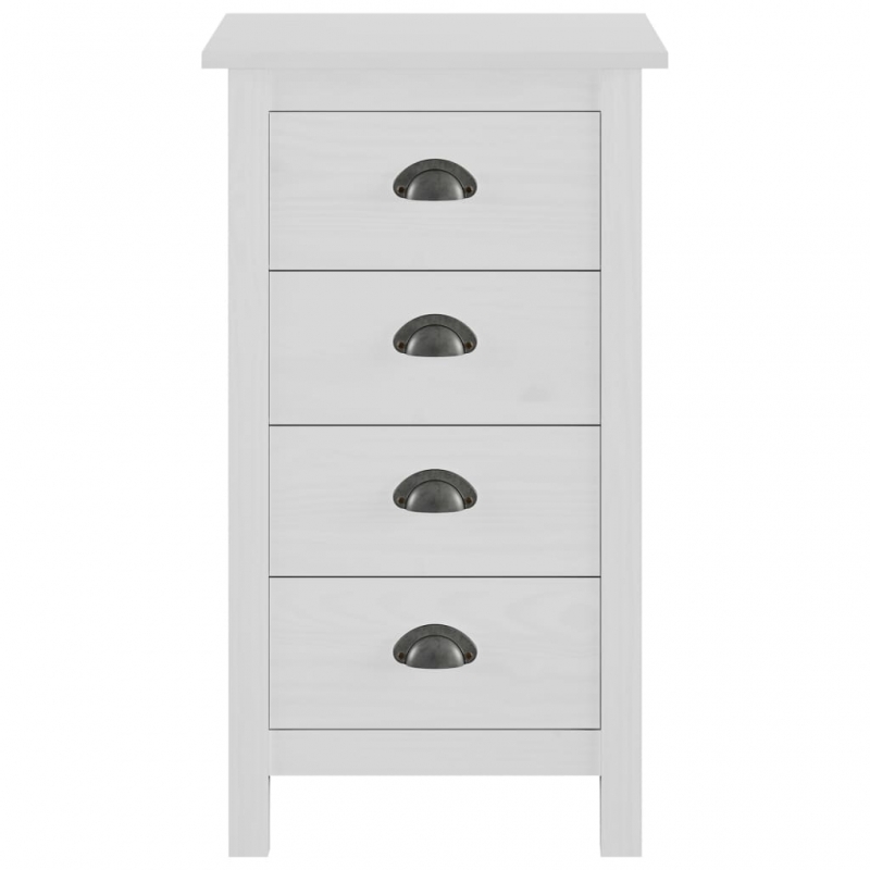 Sideboard Hill Weiß 46x35x80 cm Massivholz Kiefer