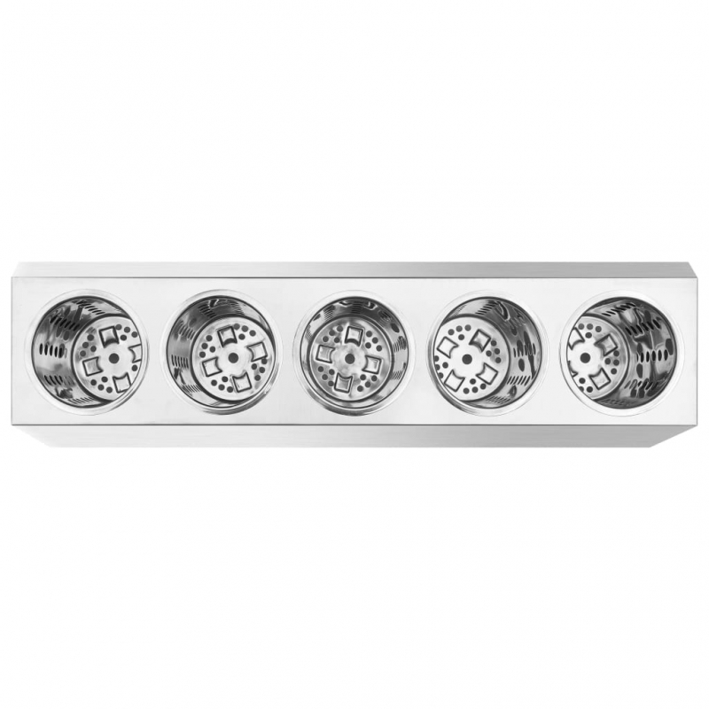 Besteckbehälter 5 Fächer Rechteckig Edelstahl