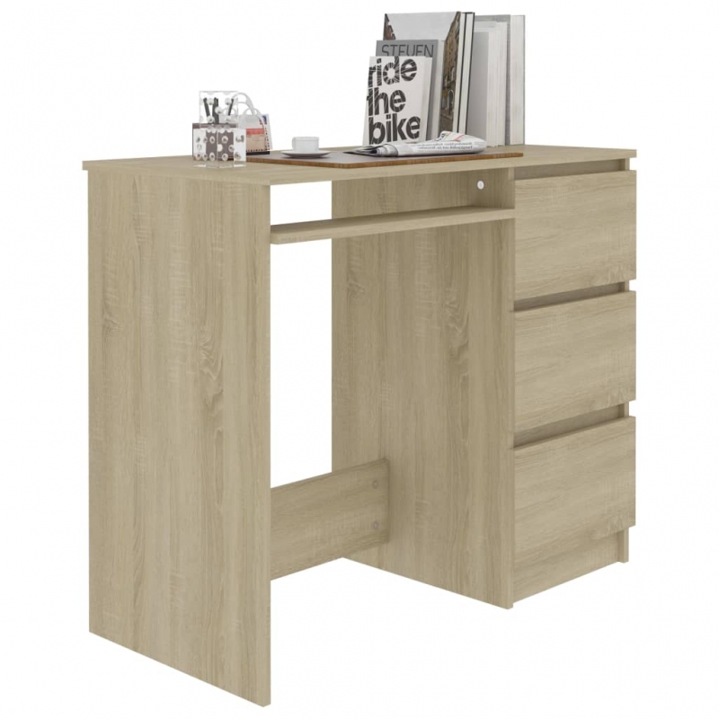 Schreibtisch Sonoma-Eiche 90x45x76 cm Holzwerkstoff