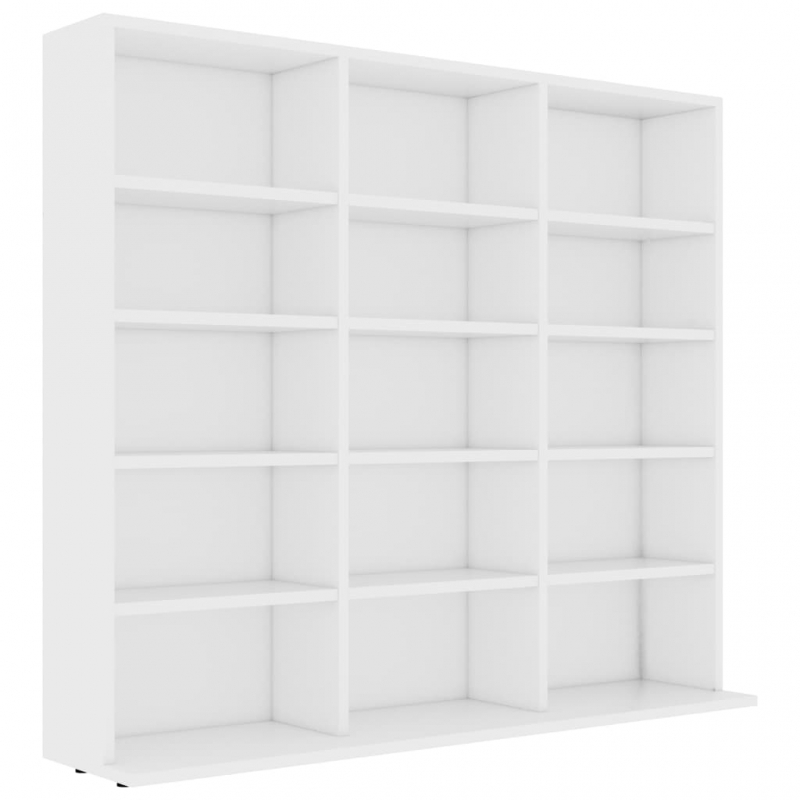 CD-Regal Weiß 100x23x89,5 cm Holzwerkstoff