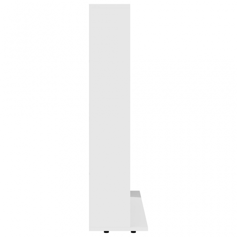 CD-Regal Hochglanz-Weiß 100x23x89,5 cm Holzwerkstoff