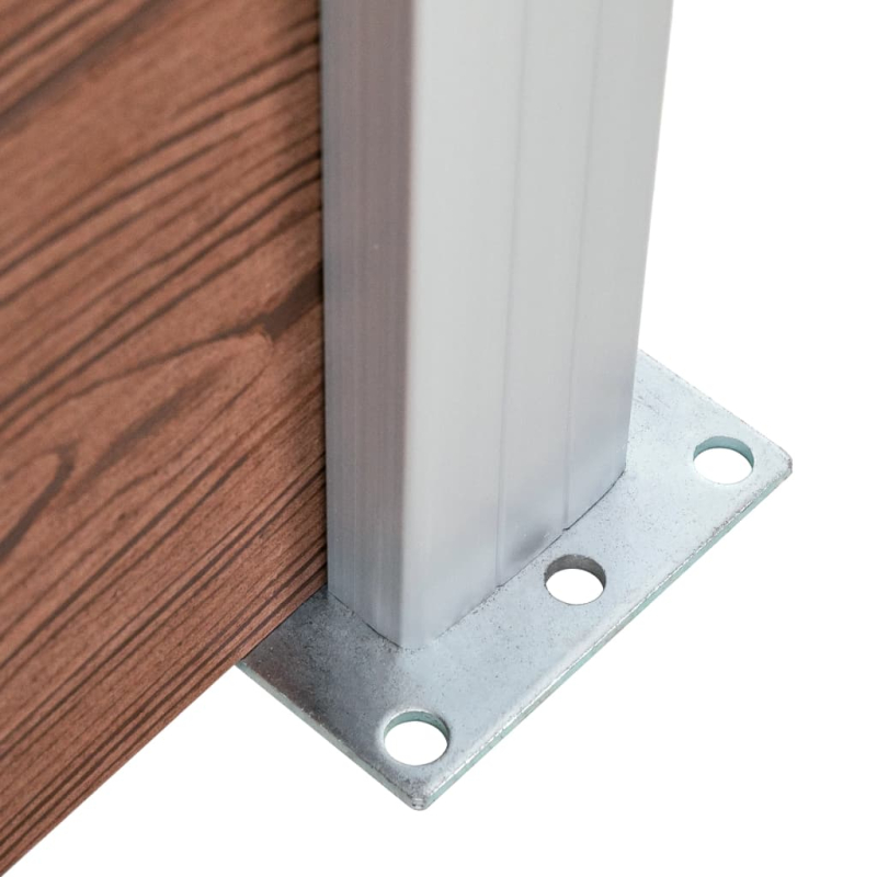 WPC Zaun-Set 1 Quadrat + 1 Schräge 273x186 cm Braun