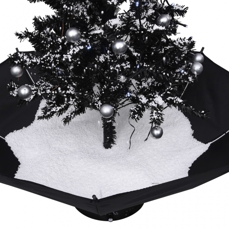 Schneiender Weihnachtsbaum mit Schirmfuß Schwarz 75 cm PVC